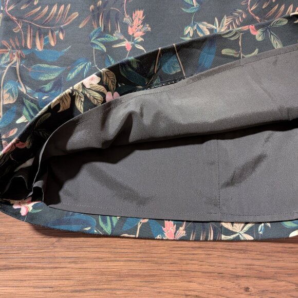 RW&CO mini skirt green floral print size 0 - Picture 12 of 16